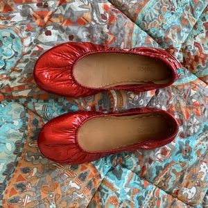 Metallic red Tieks, worn only a few times